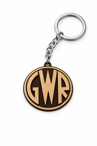 Gwr keyring round pendant with - keyring,