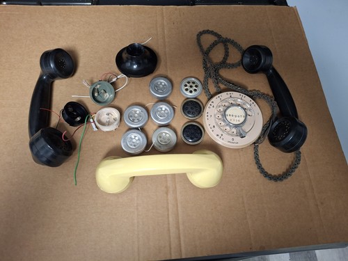 Vintage rotary phone - vintage, parts
