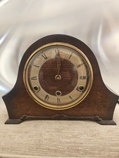 VINTAGE BENTIMA WOODEN ART DECO STYLE WESTMINSTER CHIME MANTLE CLOCK
