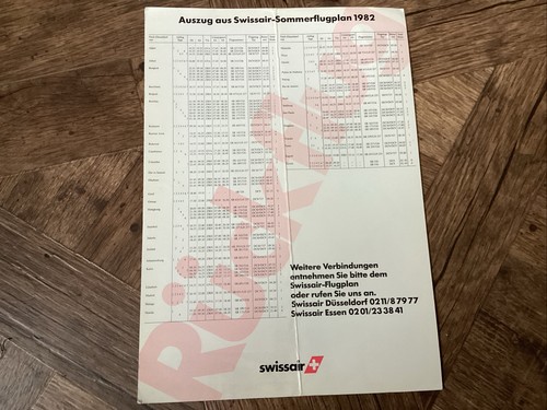 Swiss air summer timetable - swiss,