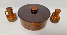 Hornsea Bronte, Lidded Serving Dish, Oil & Vinegar Jugs With Lids, 1974