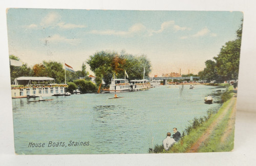 House boats staines river - boats,
