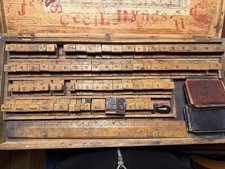 Antique Queenhithe Wood Signwriter’s Letter Set c1900 – Complete w/ Provenance