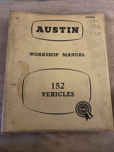 Bmc workshop manual austin - workshop, 152