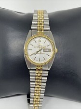 Vintage Rare Seiko C-130 AMP Ladies Calendar Watch - Goldtone & Silvertone Band