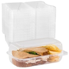 50 Plastic Takeout Clamshell