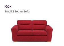 DFS Rox Small 2 Seater Sofa RED Fabric Good Condition Collection Only