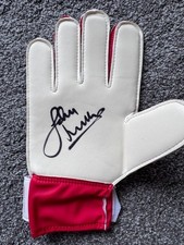 John Lukic Leeds United Arsenal legend goalkeeper signed glove COA