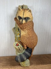 Vintage Bossons England Chalkware Wall Plaque Raccoon