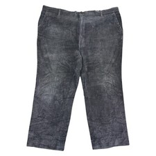 Vintage Corduroy Trousers Straight Relaxed Zip Fly Grey Pants Mens W44 L28
