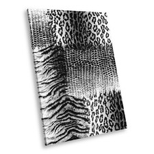 A419 Big Cat Pattern Black White Animal Portrait Canvas Picture Print Wall Art