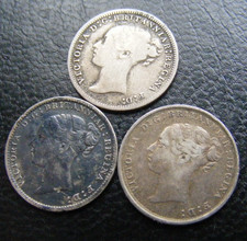 G515 Victoria Threepence x 3