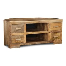 SOLID MANGO WOOD 115CM CORNER