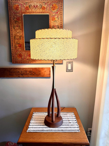 Mcm walnut lamp danish - mcm,