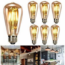 6Pcs LED ST64 Vintage Filament