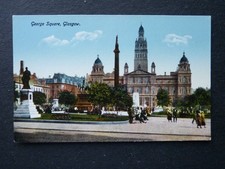 PRINTED  POSTCARD. GEORGE SQUARE, GLASGOW. SCOTLAND. R TUCK, UN-POSTED