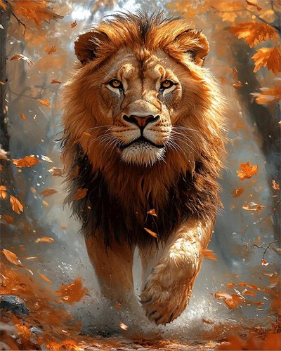 Lion paint numbers - lion,