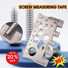 Screw Thread Pitch Gauge Ruler Bolt Size Gauge for Measuring Bolt Nut Sizes