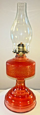 Oil Paraffin Lamp Pink Glass