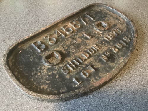 Original railway wagon plate - original,