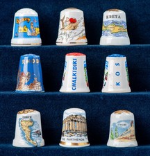 Thimbles Set of 9, Greece -