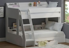 White Small Double Bunk Beds