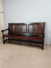 Antique 18th Century 5 Panel Oak Settle