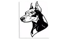 Doberman dog bumper sticker - dog,