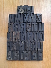 Stunning WOODEN Letterpress PRINTING BLOCKS 5.2cm High. Choose Your Letter.