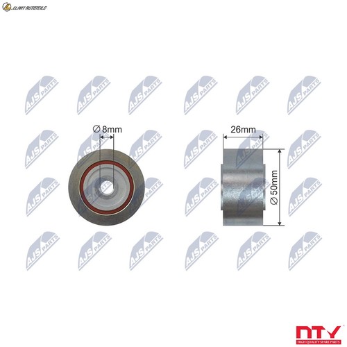Idler guide pulley ribbed - idler, v-ribbed