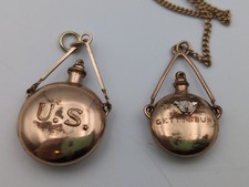 Lot Of 2 Civil War Gettysburg Battle Reunion Canteen Watch Fobs, Masonic, 