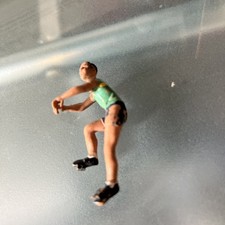 ORIGINAL CORGI TOUR DE FRANCE CYCLIST FIGURE GS13 BIKE RIDER 1970's GREEN SHIRT