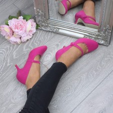 WOMENS LADIES LOW MID HEEL MARY JANE BRIDESMAID WEDDING PROM SHOES PUMPS SIZE