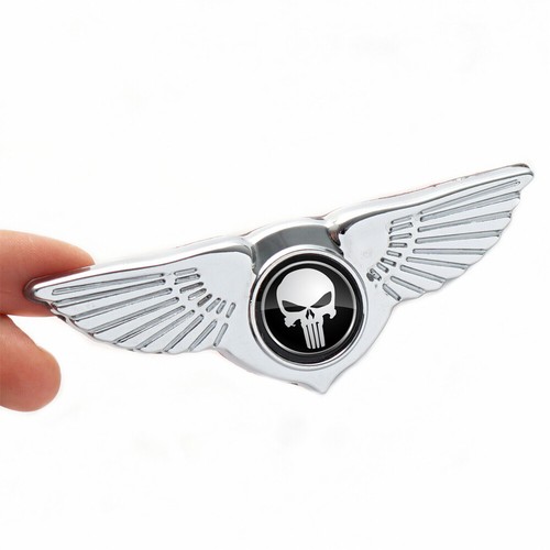 Chrome black wing badge - black,