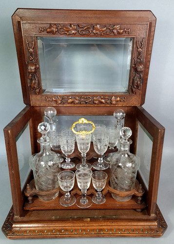Antique liquor cabinet - liquor,