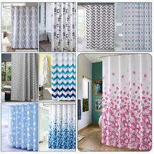 Shower Curtain Mould Proof Mildew Resistant Bathroom Polyester Fabric Curtains