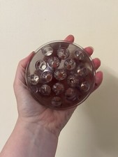 Vintage Glass Flower Arranging Frog Posy Holder Round 16 hole Floristry Lilac