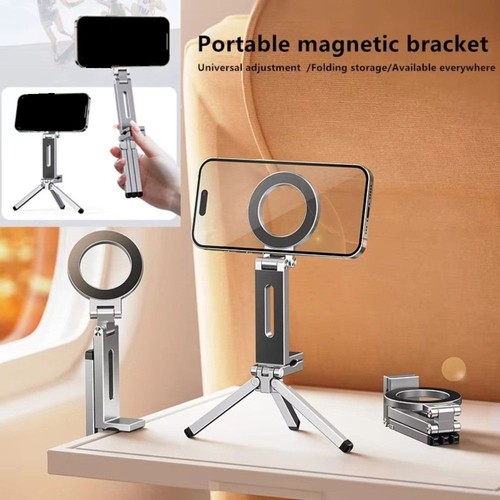 Foldable magnetic phone tripod - magnetic,