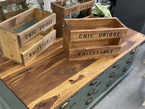 Solid wood handmade trug - box, x