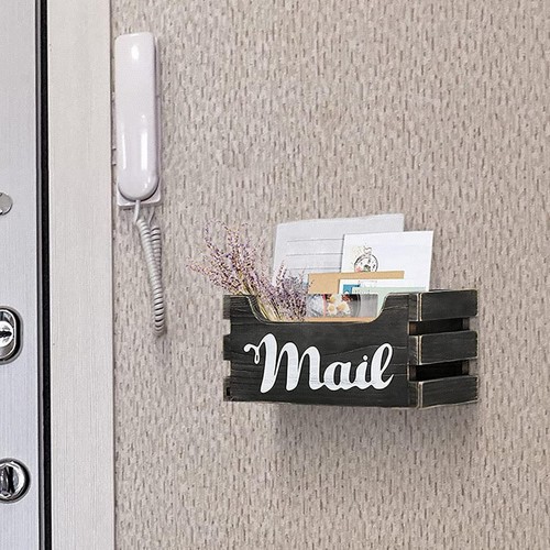 Wooden mail organizer letter - organizer,