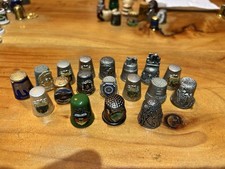 18 Metal Thimbles From Around