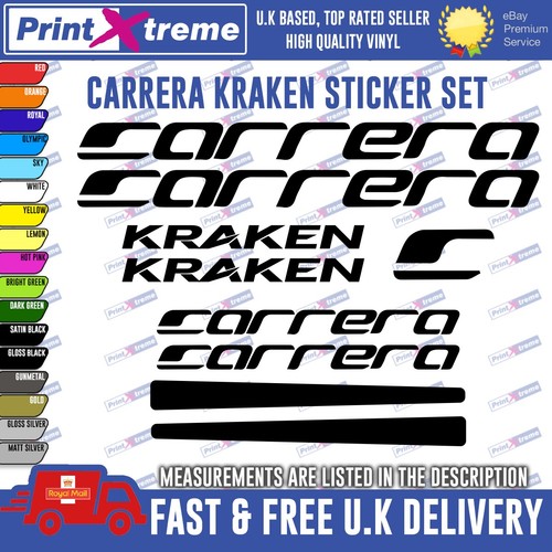 Carrera kraken vinyl decals - kraken,