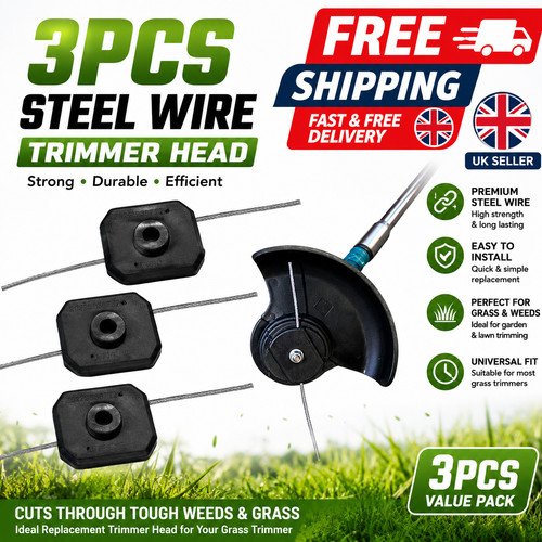 3pcs steel wire trimmer - steel, head