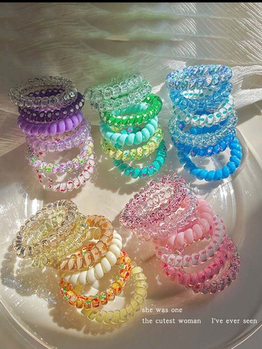 Hair bobbles spiral coil - bobbles,