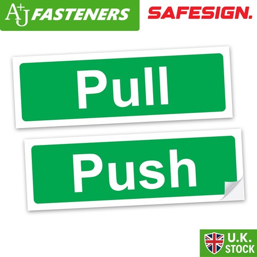Push pull door stickers - push,