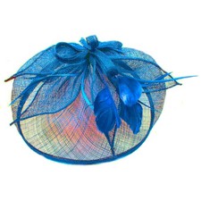 Teal, blue green fascinator