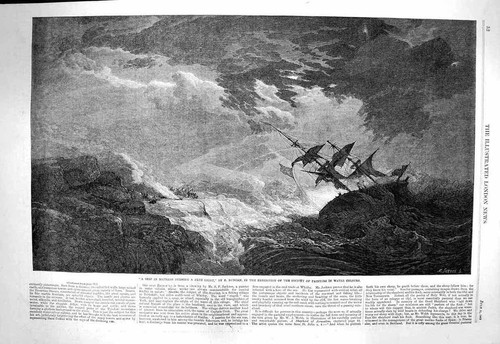 Old antique print 1863 scene - 1863,