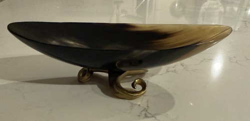 Natural buffalo horn bowl - buffalo,