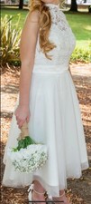 Stacees Tea Length White