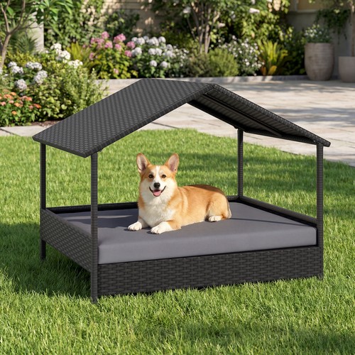 Wicker dog house - wicker,